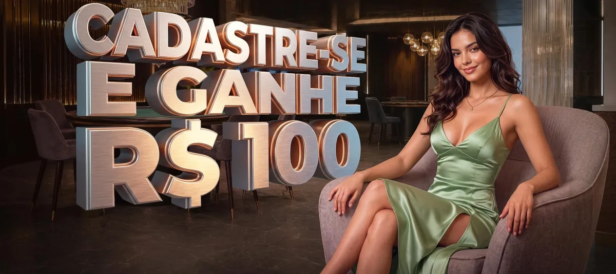 Banner da TopX com a frase Cadastre-se e ganhe R$100